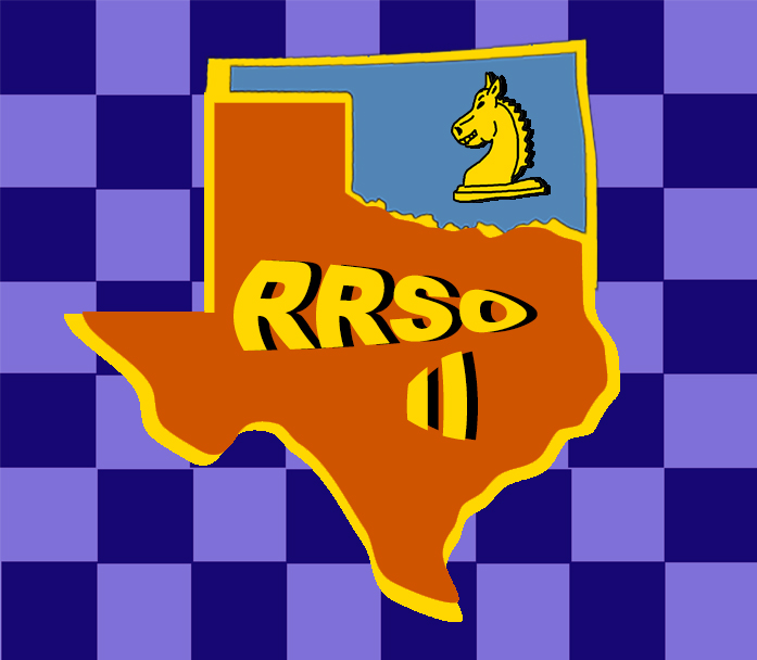 Logo for the second annual team match between the most fanatical chess players in Oklahoma and Texas