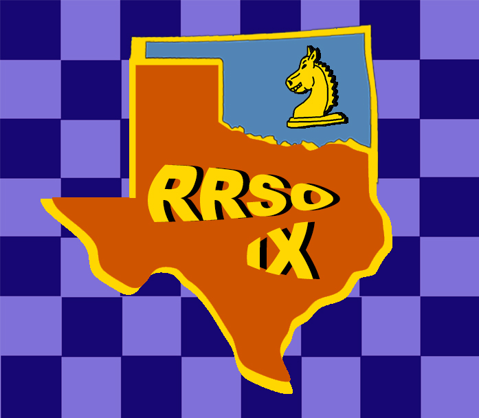 Logo for the ninth annual team match between the most fanatical chess players in Oklahoma and Texas