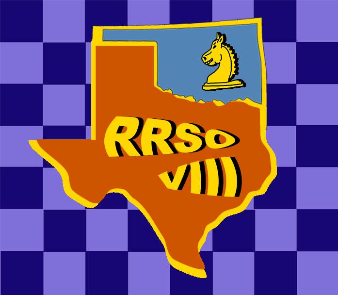 Logo for the eighth annual team match between the most fanatical chess players in Oklahoma and Texas